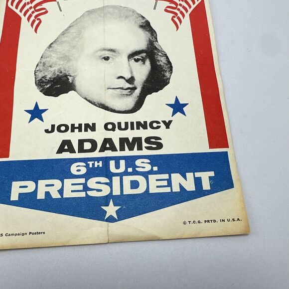 John Q Adams #15 of 15 God Bless America 1972 Topps President Mini Poster 5 x 7 - Picture 3 of 5